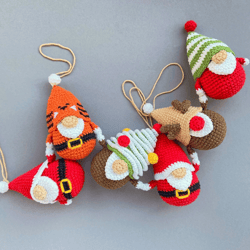 Santa Christmas dolls Crochet pattern PDF