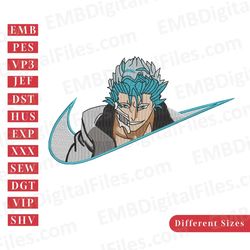 nike swoosh grimmjow embroidery design