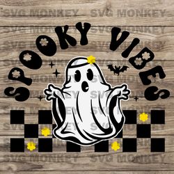 Spooky Vibes Funny Shirt Design SVG, Halloween Quote SVG, Halloween sublimation SVG DXF PNG EPS