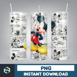 Mickey Tumbler Wrap, Digital Download 20oz Tumbler PNG Wraps Design, Digital 20 oz Skinny Tumblers Designs