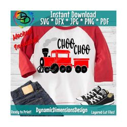 Train Clipart svg, Choo Choo SVG, Red Train, Birthday Cut File, Boy Train Design, Train Shirt, Train Party Quote, Silhou