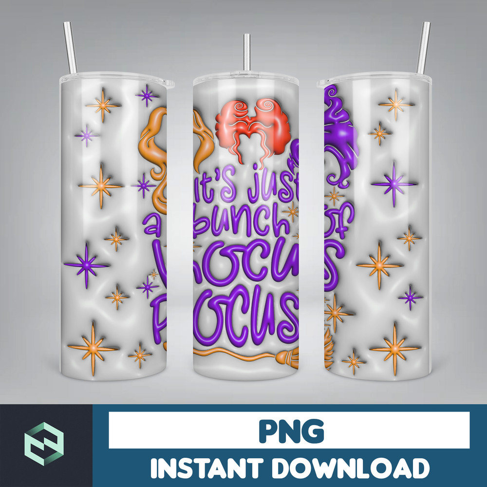 3D Inflated Halloween Tumbler, Files Cartoon Halloween Tumbler, 20oz Skinny Tumbler, Spooky Season Tumbler Png (17).jpg