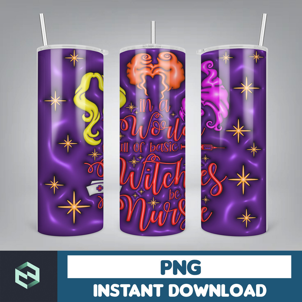 3D Inflated Halloween Tumbler, Files Cartoon Halloween Tumbler, 20oz Skinny Tumbler, Spooky Season Tumbler Png (19).jpg
