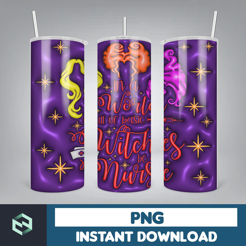 3D Inflated Halloween Tumbler, Files Cartoon Halloween Tumbler, 20oz Skinny Tumbler, Spooky Season Tumbler Png (19).jpg
