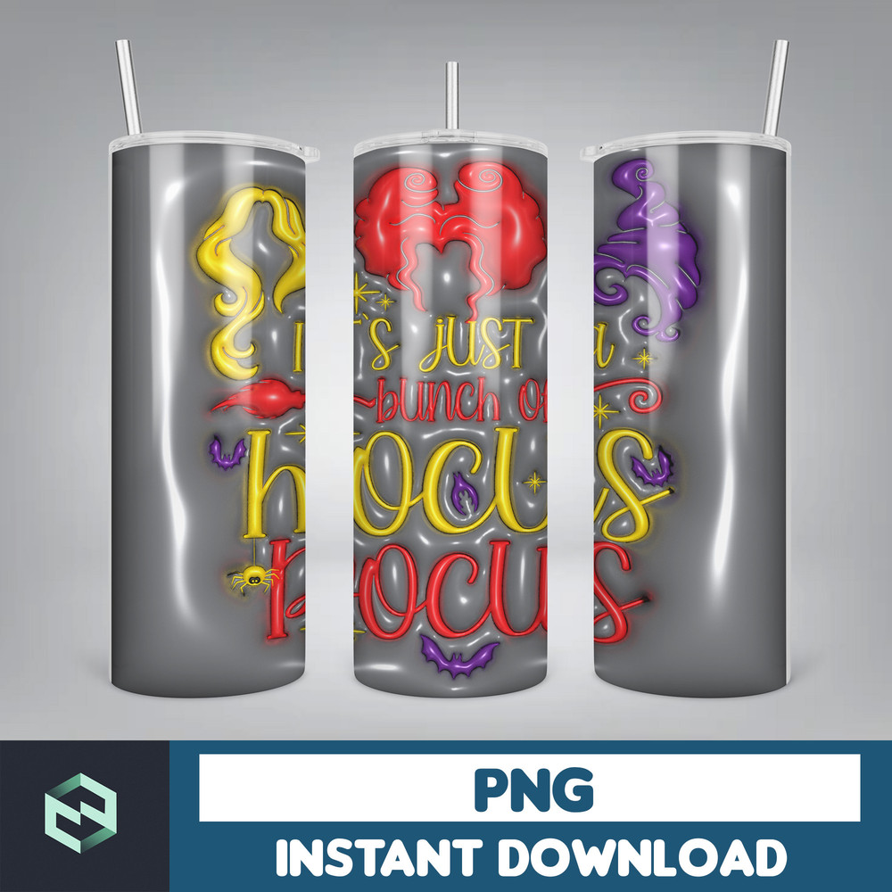 3D Inflated Halloween Tumbler, Files Cartoon Halloween Tumbler, 20oz Skinny Tumbler, Spooky Season Tumbler Png (23).jpg