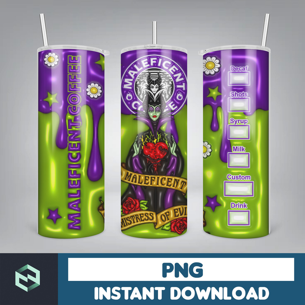3D Inflated Halloween Tumbler, Files Cartoon Halloween Tumbler, 20oz Skinny Tumbler, Spooky Season Tumbler Png (27).jpg