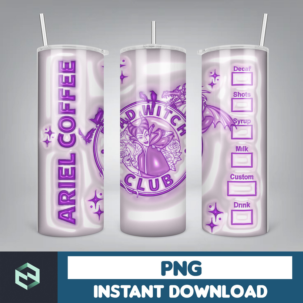 3D Inflated Halloween Tumbler, Files Cartoon Halloween Tumbler, 20oz Skinny Tumbler, Spooky Season Tumbler Png (28).jpg