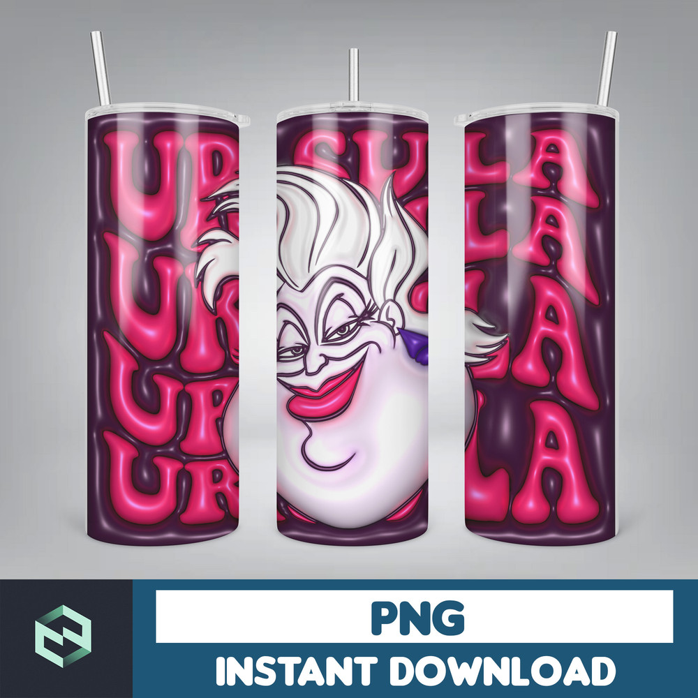 3D Inflated Halloween Tumbler, Files Cartoon Halloween Tumbler, 20oz Skinny Tumbler, Spooky Season Tumbler Png (32).jpg