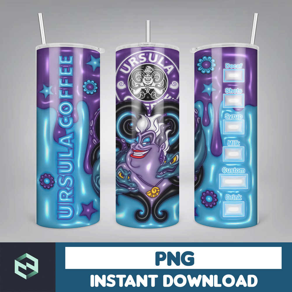 3D Inflated Halloween Tumbler, Files Cartoon Halloween Tumbler, 20oz Skinny Tumbler, Spooky Season Tumbler Png (33).jpg