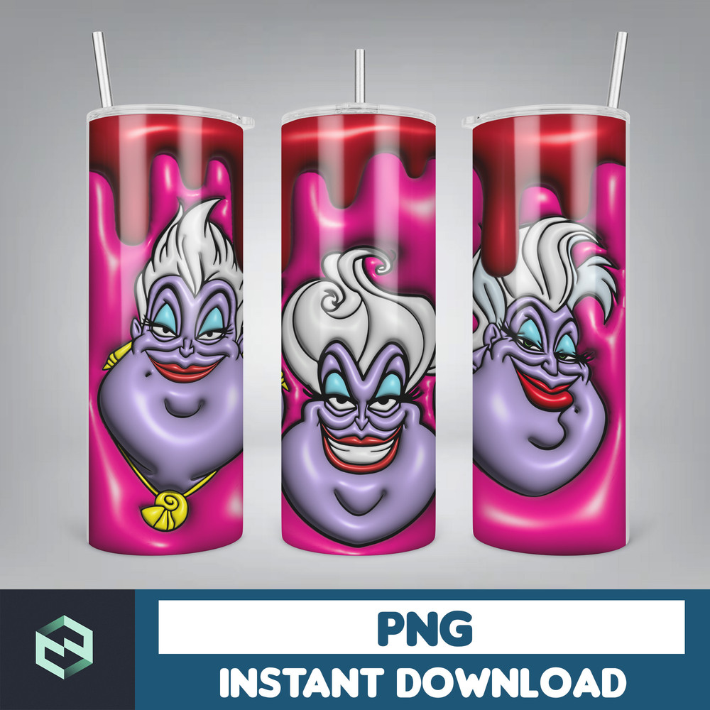 3D Inflated Halloween Tumbler, Files Cartoon Halloween Tumbler, 20oz Skinny Tumbler, Spooky Season Tumbler Png (34).jpg