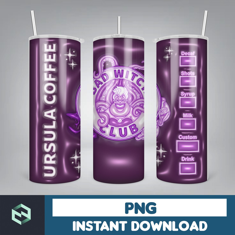 3D Inflated Halloween Tumbler, Files Cartoon Halloween Tumbler, 20oz Skinny Tumbler, Spooky Season Tumbler Png (35).jpg