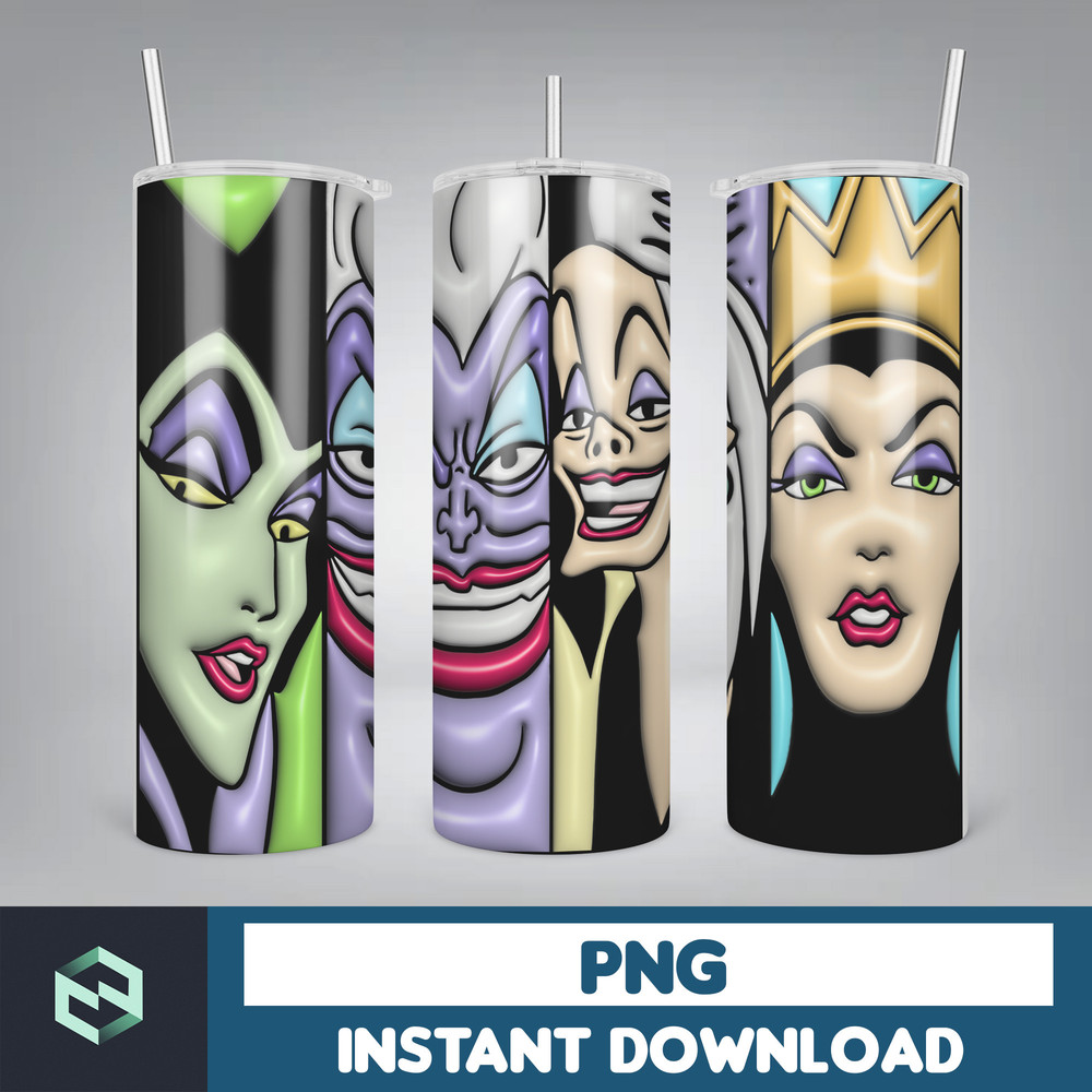 3D Inflated Halloween Tumbler, Files Cartoon Halloween Tumbler, 20oz Skinny Tumbler, Spooky Season Tumbler Png (37).jpg