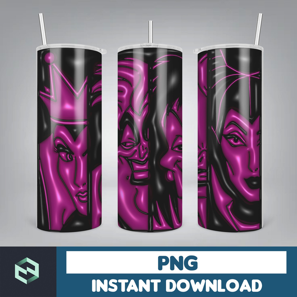 3D Inflated Halloween Tumbler, Files Cartoon Halloween Tumbler, 20oz Skinny Tumbler, Spooky Season Tumbler Png (38).jpg
