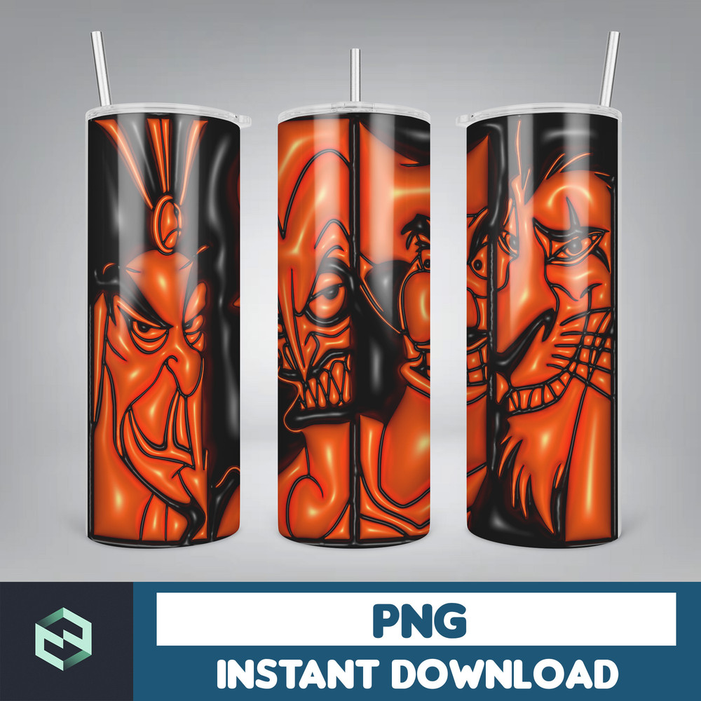 3D Inflated Halloween Tumbler, Files Cartoon Halloween Tumbler, 20oz Skinny Tumbler, Spooky Season Tumbler Png (39).jpg