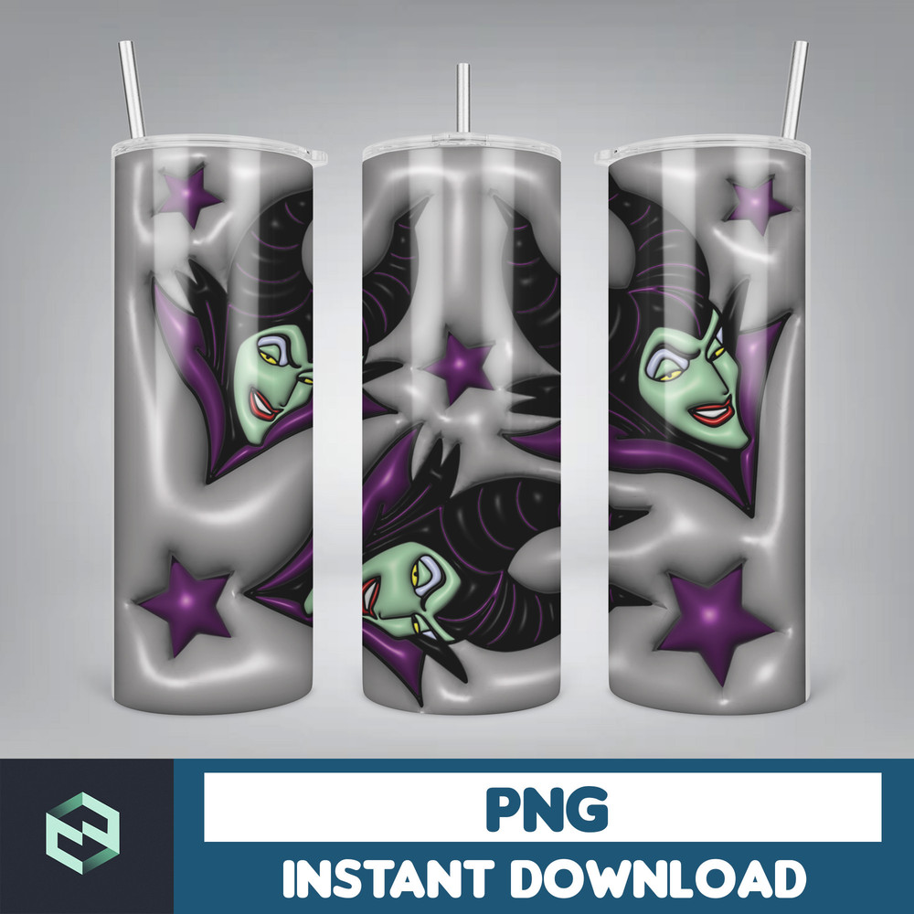 3D Inflated Halloween Tumbler, Files Cartoon Halloween Tumbler, 20oz Skinny Tumbler, Spooky Season Tumbler Png (4).jpg