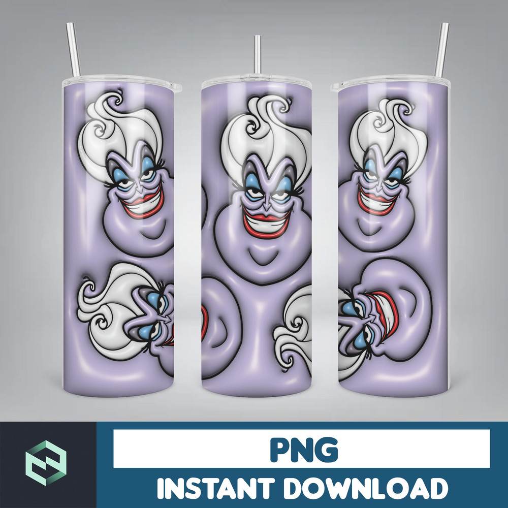 3D Inflated Halloween Tumbler, Files Cartoon Halloween Tumbler, 20oz Skinny Tumbler, Spooky Season Tumbler Png (8).jpg
