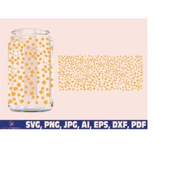 Dalmatian Spots Libbey Glass Wrap SVG Dots 16oz Libbey Can Svg Png DXF Libbey Cup Animal Print Cutting File Instant Digi