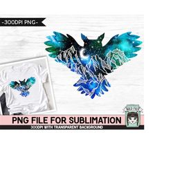 Galaxy PNG SUBLIMATION Design, Owl PNG, Bird png, Owl Silhouette png, Owl Clipart, Space png, Watercolor png, Adventure