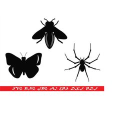 Insect Clipart, Butterfly Svg, Bugs Svg, Fly Svg, butterflies Svg, Svg Files For Cricut, Cricut Svg, Svg Cut File