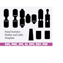 hand sanitizer holder template svg, hand sanitizer keychain holder template svg, hand sanitizer label template svg, mini