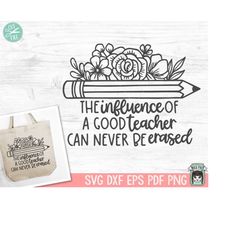 Teacher SVG, Inspirational Quote SVG, Back to School SVG, Teacher Gift svg, Teacher Shirt svg, Floral Pencil svg, Flower