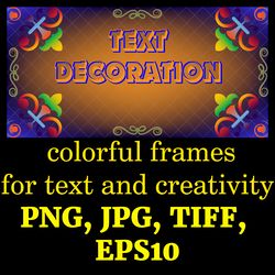 Clipart, frame for text congratulations, wedding invitations, anniversary. Labels, stickers, scrapbooking, cards.