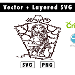 nightmae before christmas svg and png files for cricut machine , anime svg , manga svg , goku svg