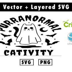 halloween purranormal catvity svg and png files for cricut machine , anime svg , manga svg , goku svg