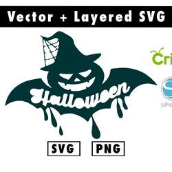 halloween bat svg and png2 files for cricut machine , anime svg , manga svg , goku svg