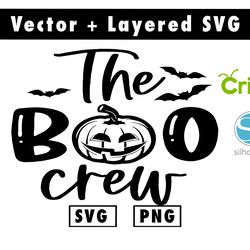 the boo crew svg and png files for cricut machine , anime svg , manga svg , goku svg