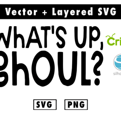 whats up ghoul svg and png files for cricut machine , anime svg , manga svg , goku svg