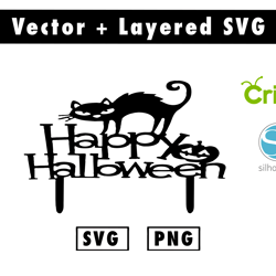happy halloween svg and png files for cricut machine , anime svg , manga svg , goku svg