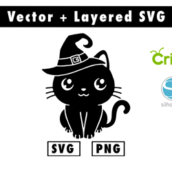 halloween cat svg and png files for cricut machine , anime svg , manga svg , goku svg