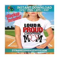 Baseball svg, Baseball mom, Loud and Proud, Baseball cutfile, svg file, Baseball shirt, Baseball clipart, Baseball mom s