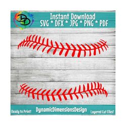 Baseball Thread SVG, Softball Threads, svg png dxf, baseball stitches svg, cricut silhouette, heat transfer vinyl, vinyl