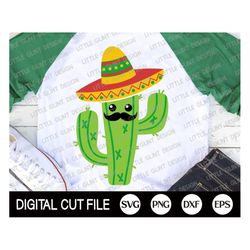 cinco de mayo svg, cactus svg, mustache svg, mexican svg, cinco de mayo png, cactus clip art, kids shirt, dxf, svg files