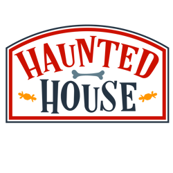 haunted house svg, halloween svg, halloween sign svg, silhouette, cricut, printing, dxf, eps, png, svg