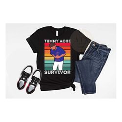 Tummy Ache Survivor Shirt For Men, Tummy Ache Survivor Men's Shirt, Funny Stomach Ache Survivor Shirt For Guys, Trendy T