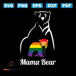 lgbt mama bear gay pride equal rights rainbow svg