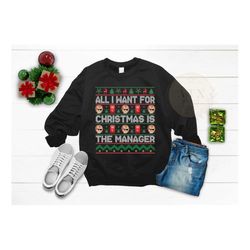 karen ugly christmas sweatshirt, all i want for christmas is to speak to your manager, karen christmas shirt, unisex hol