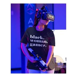 black woman gamer shirt, black woman streamer, black girl gamer, gamer gifts for girls, african american gamer gift, shi