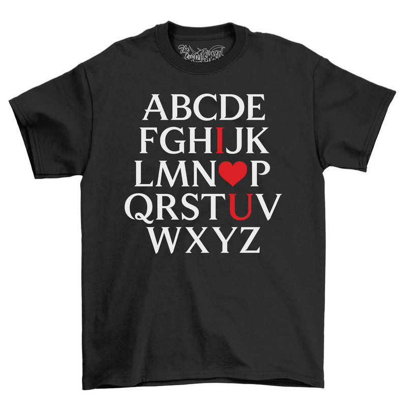 ABC I Love U Cute Valentines Day Gift Adults T-Shirt Men's & Ladies.jpg