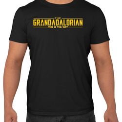 the grandadalorian t-shirt men's shirt mandalorian adults fathers day top