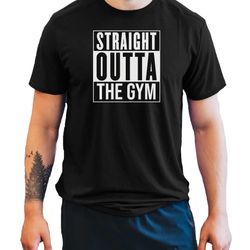 straight outta the gym men's t-shirt fitness gym top training bodybuilding shirt