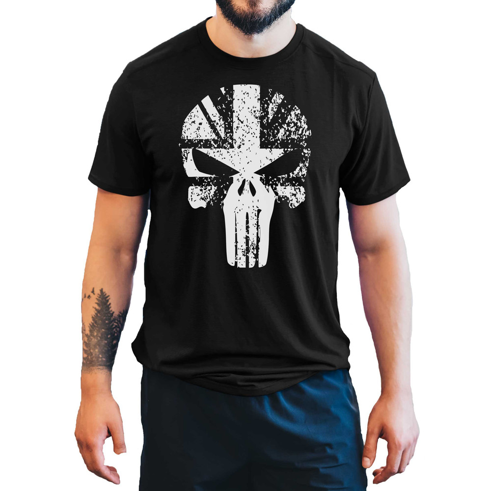 Punisher Skull Great Britain Men's T-Shirt Fitness Gym Top Training Bodybuilding Shirt.jpg