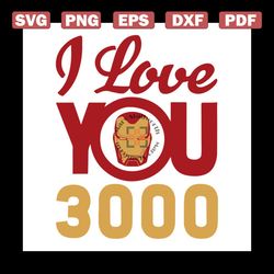 marvel avengers endgame iron man i love you 3000 helmet logo svg