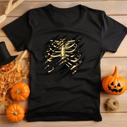 ript open rib cage t-shirt shirt unisex halloween shirt, men's & women's fancy dress halloween t-shirt