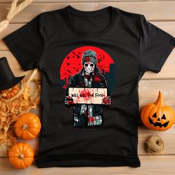 will kill for food t-shirt unisex halloween shirt, men's & women's fancy dress halloween horror t-shirt