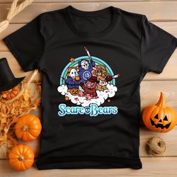 scare bears graphic print t-shirt shirt unisex halloween shirt, mens & womens fancy dress halloween t-shirt