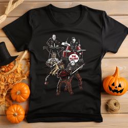 the killers horror movie band t-shirt unisex halloween shirt, men's & women's fancy dress halloween t-shirt